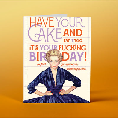 Eat Your Cake Birthday Card