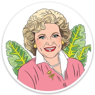 Die Cut Sticker: Betty White