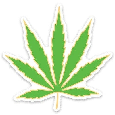 Die Cut Sticker: Pot Leaf - Just Fabulous Palm Springs