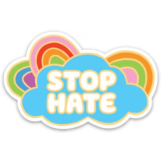 Die Cut Sticker: Stop Hate