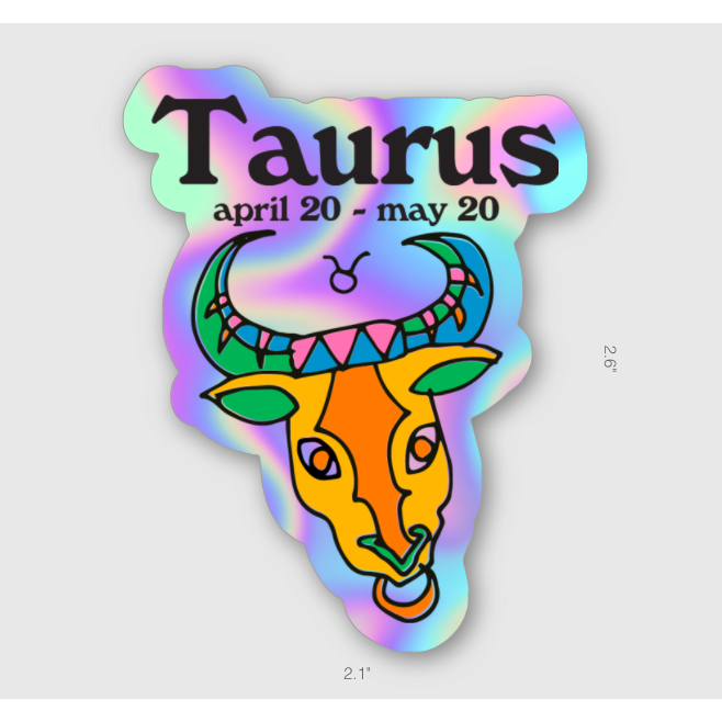 ZODIAC - Taurus Sticker - Just Fabulous Palm Springs