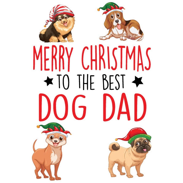 Dog Dad Christmas Holiday Card