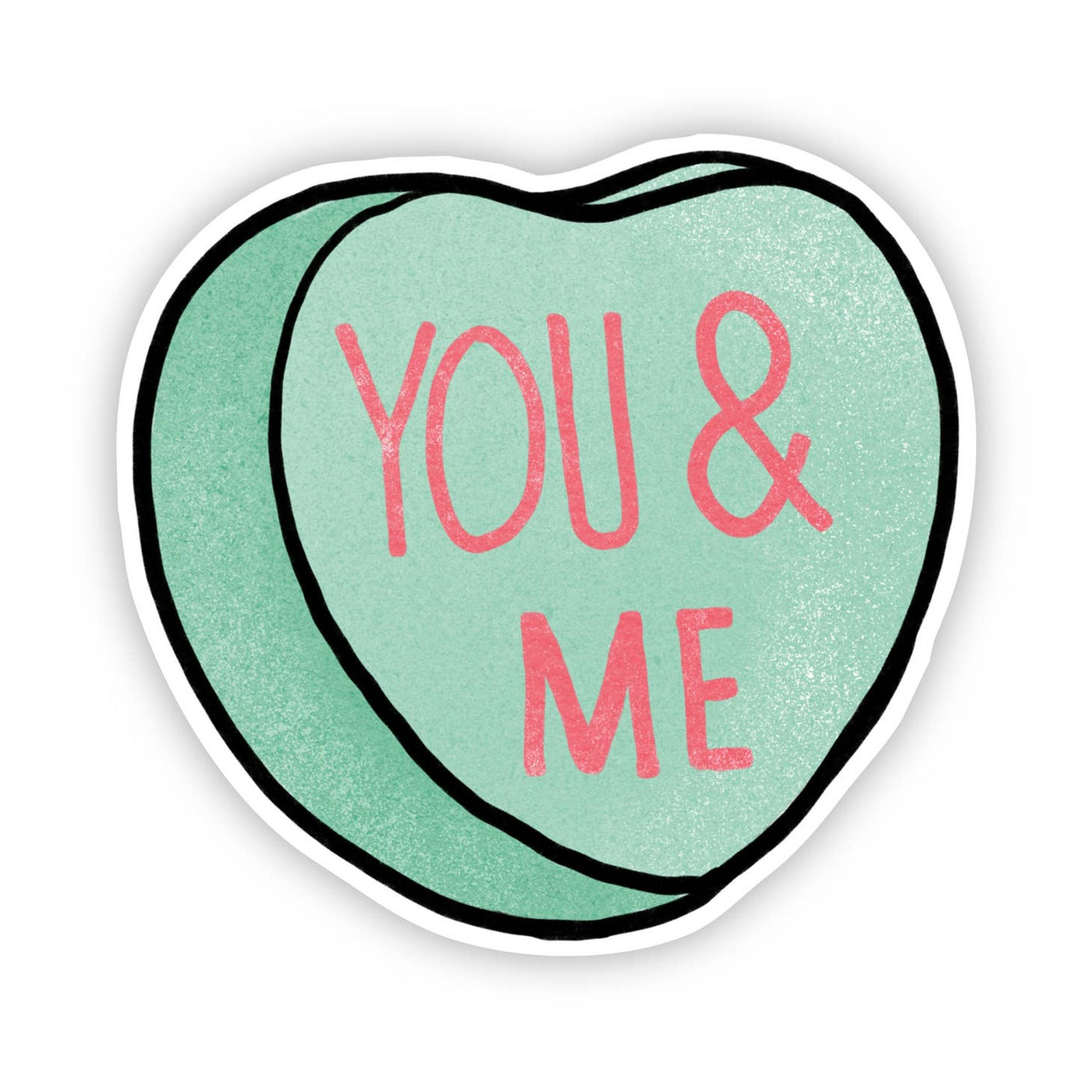 You & Me Heart Sticker