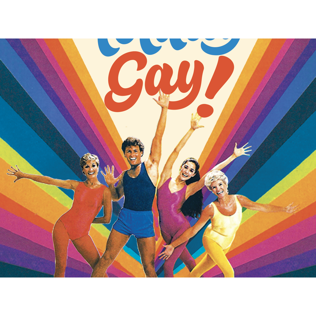 Totally Gay 80's Birthday Card - Just Fabulous Palm Springs