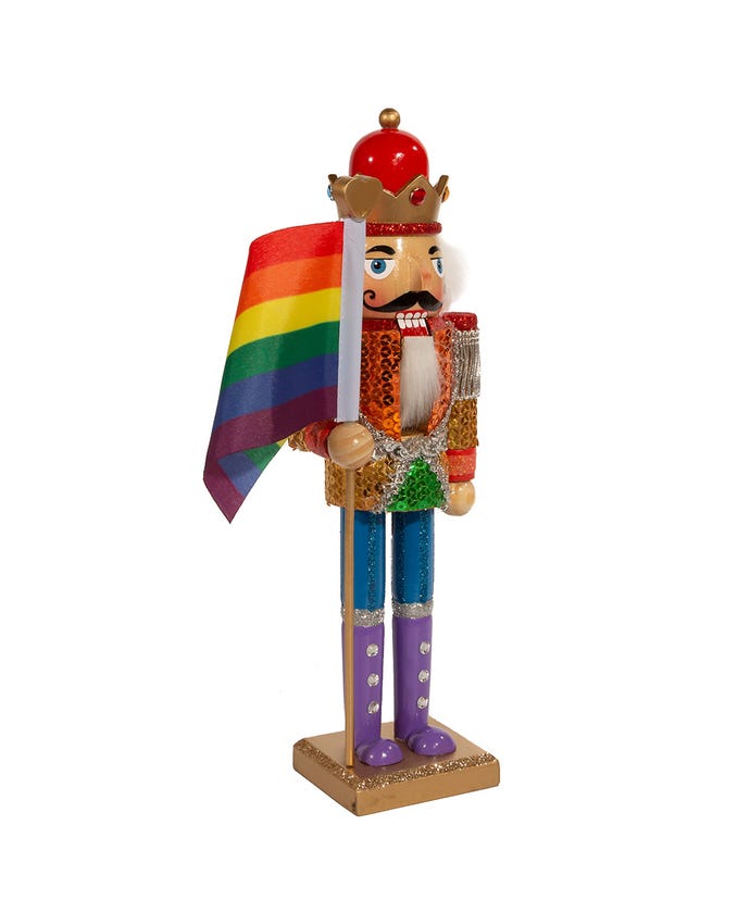 Gay Pride Nutcracker - 12" - Just Fabulous Palm Springs