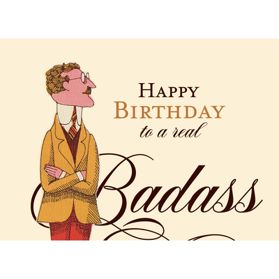 Badass Guy Birthday Card