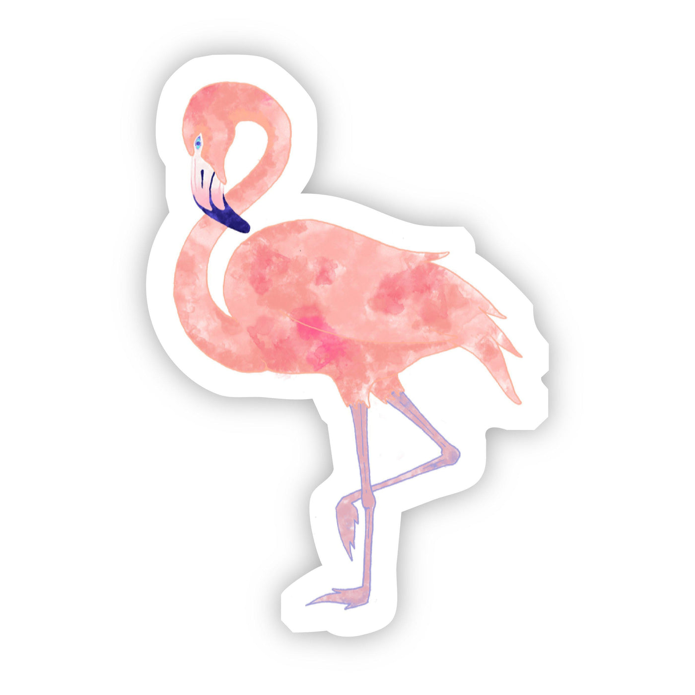 Watercolor Flamingo Sticker