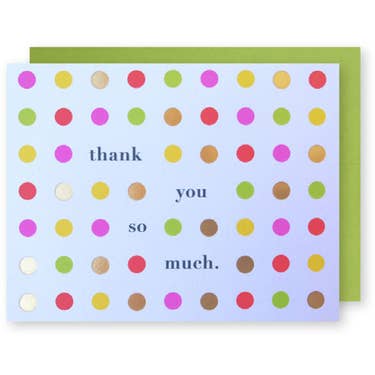 Happy Dots Thank You greeting card