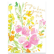 Spring Flowers Get Well Greeting Card