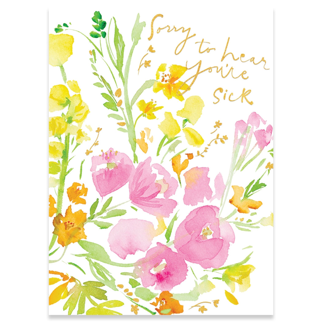 Spring Flowers Get Well Greeting Card