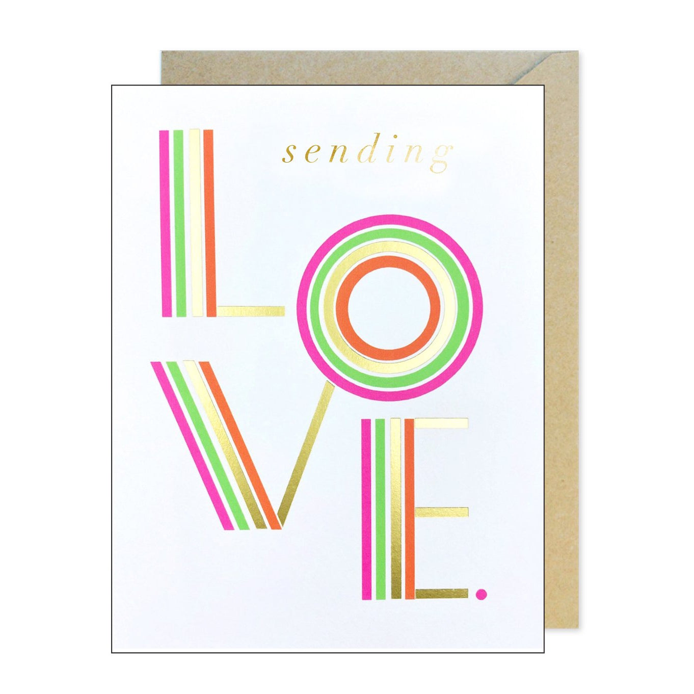 Sending Love Rainbow Type Greeting Card - Just Fabulous Palm Springs