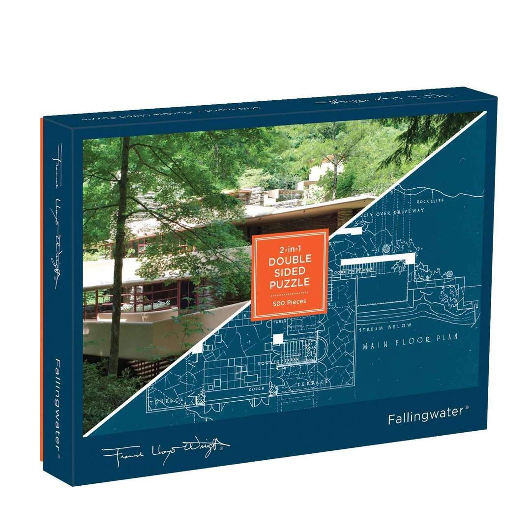 Frank Lloyd Wright Fallingwater Double-Sided 500 Piece Puzzle - Just Fabulous Palm Springs