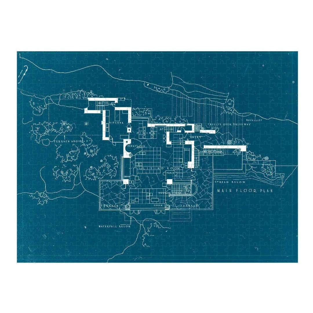 Frank Lloyd Wright Fallingwater Double-Sided 500 Piece Puzzle - Just Fabulous Palm Springs