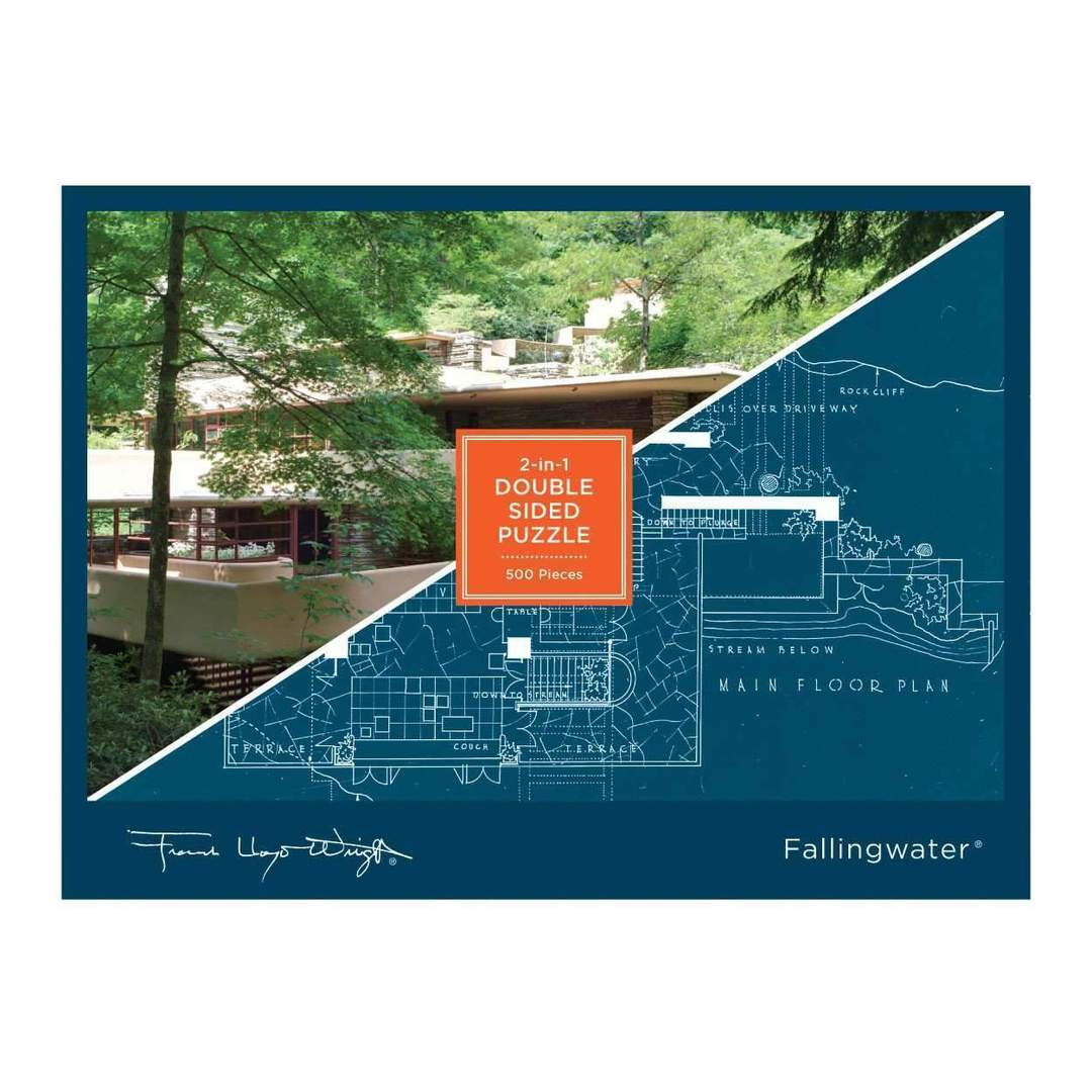 Frank Lloyd Wright Fallingwater Double-Sided 500 Piece Puzzle - Just Fabulous Palm Springs