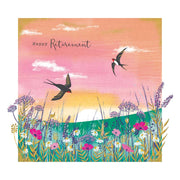 Birds Meadow Retirement Greeting Card