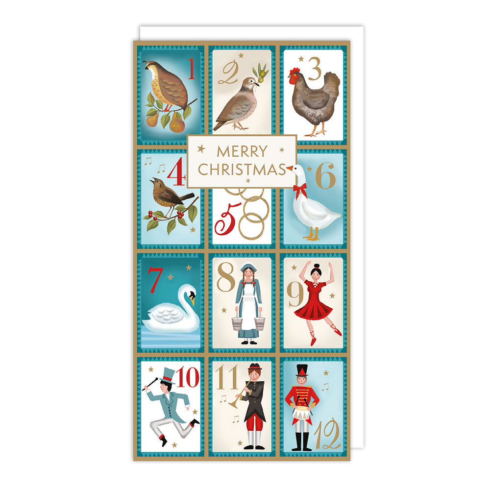Twelve Days Of Christmas Money Wallet Holiday Card