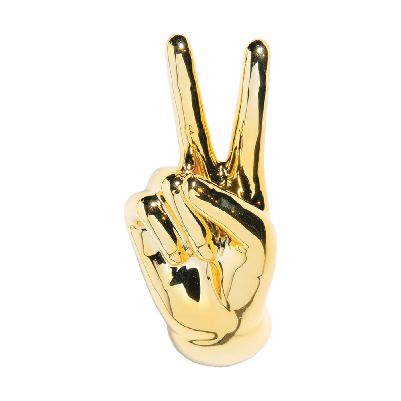 Wall Mount: Gold Peace Sign 9" Tall