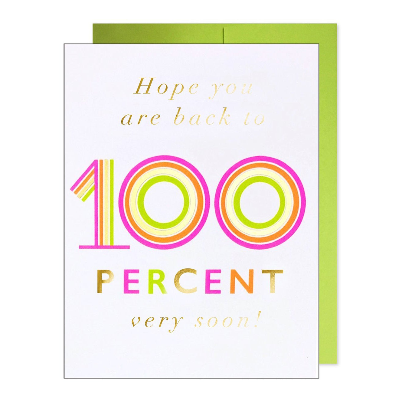 100% Get Well Greeting Card