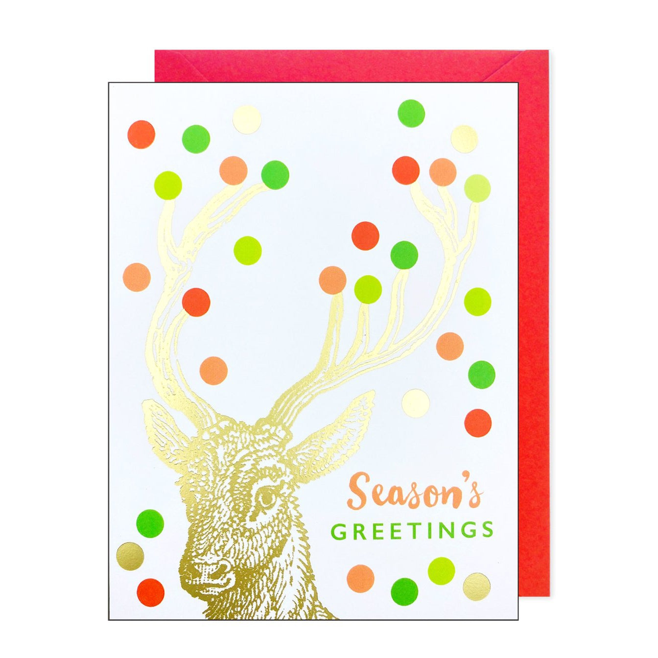 Reindeer Season's Greetings Holiday Card