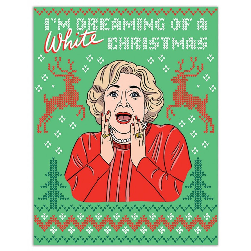 Holiday Card: Betty White Dreaming of a White Christmas