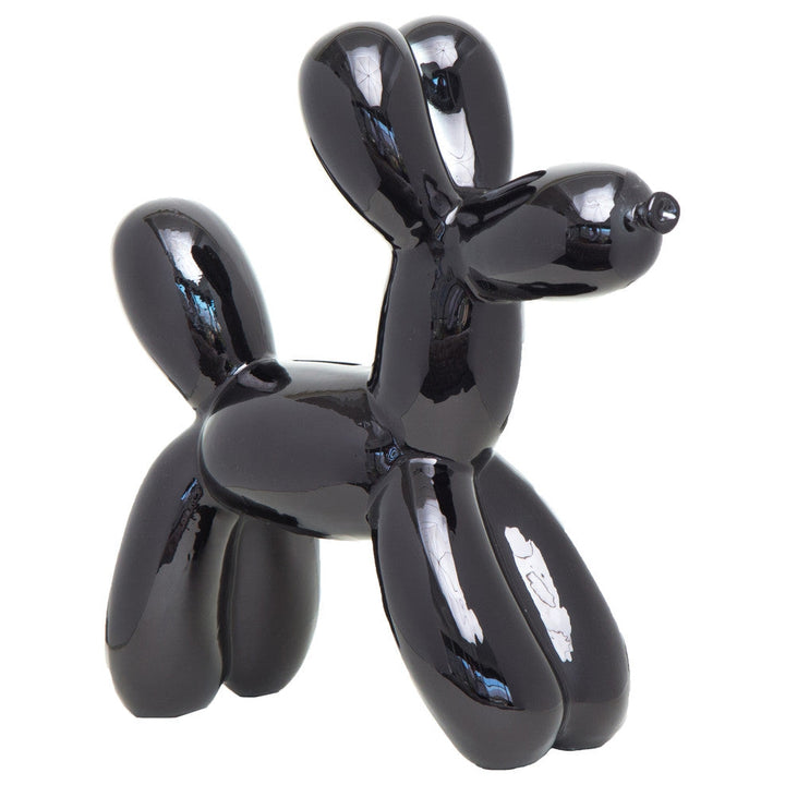 Ceramic Dog Bank - Black 12"