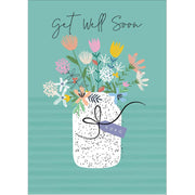 Flowers Vase Get Well Greeting Card