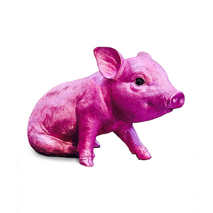 Pink Chrome Piggy Standing - 9.5" long