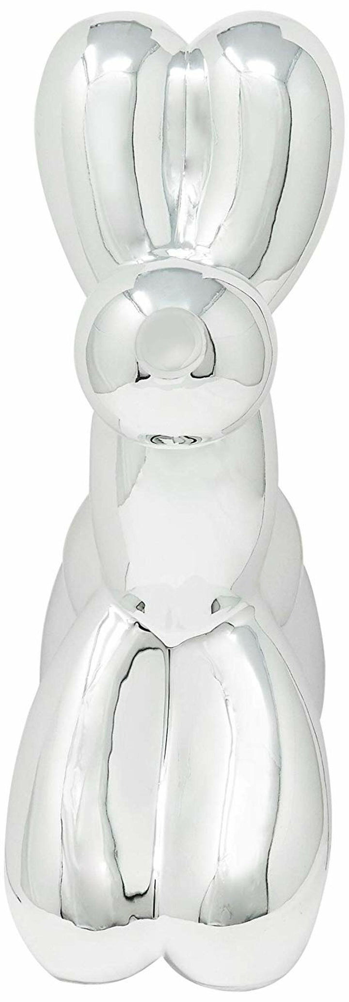 Ceramic Dog Bank - Silver 12"