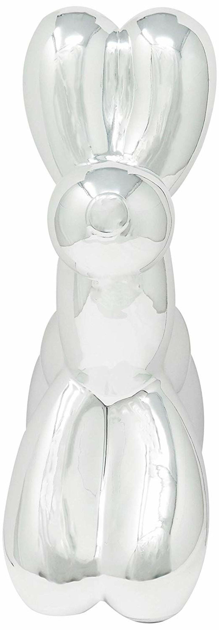Mini Ceramic Dog Bank- Silver 7.5"