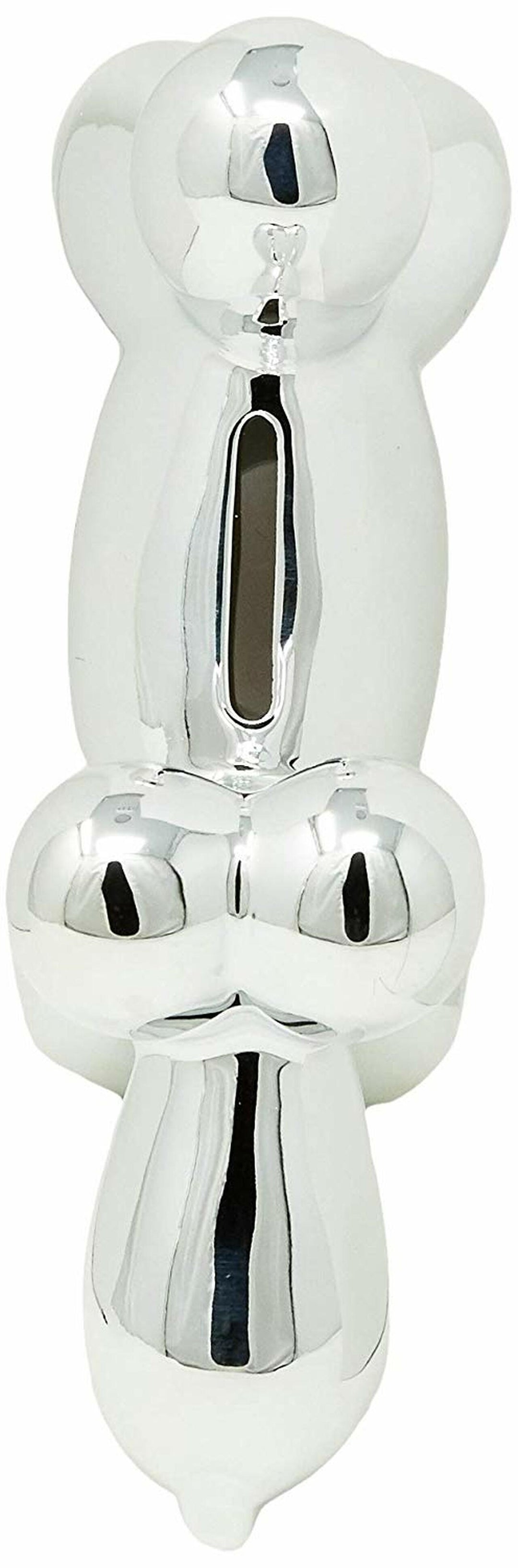 Mini Ceramic Dog Bank- Silver 7.5"