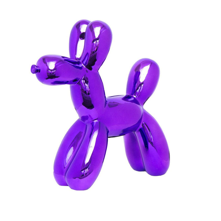 Ceramic Dog Bank  - Purple 12"