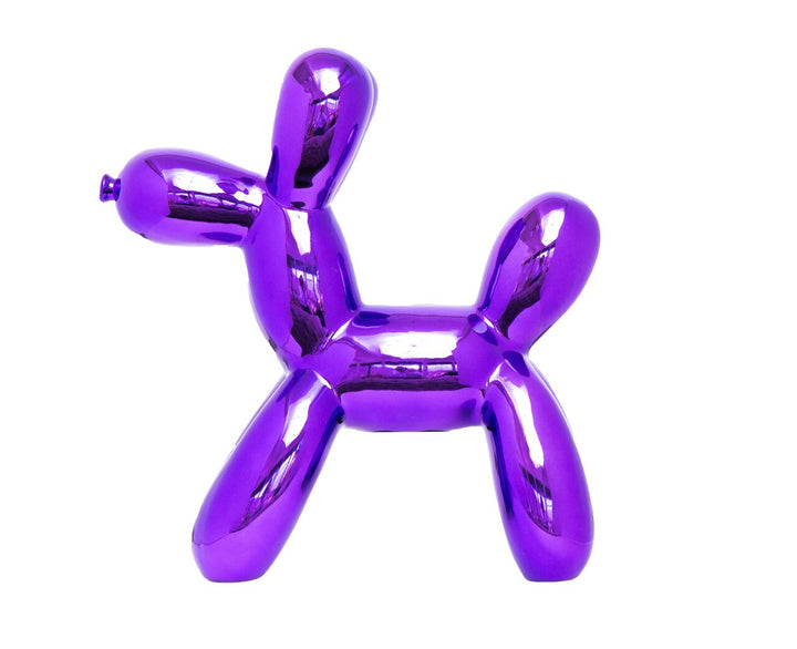Ceramic Dog Bank  - Purple 12"