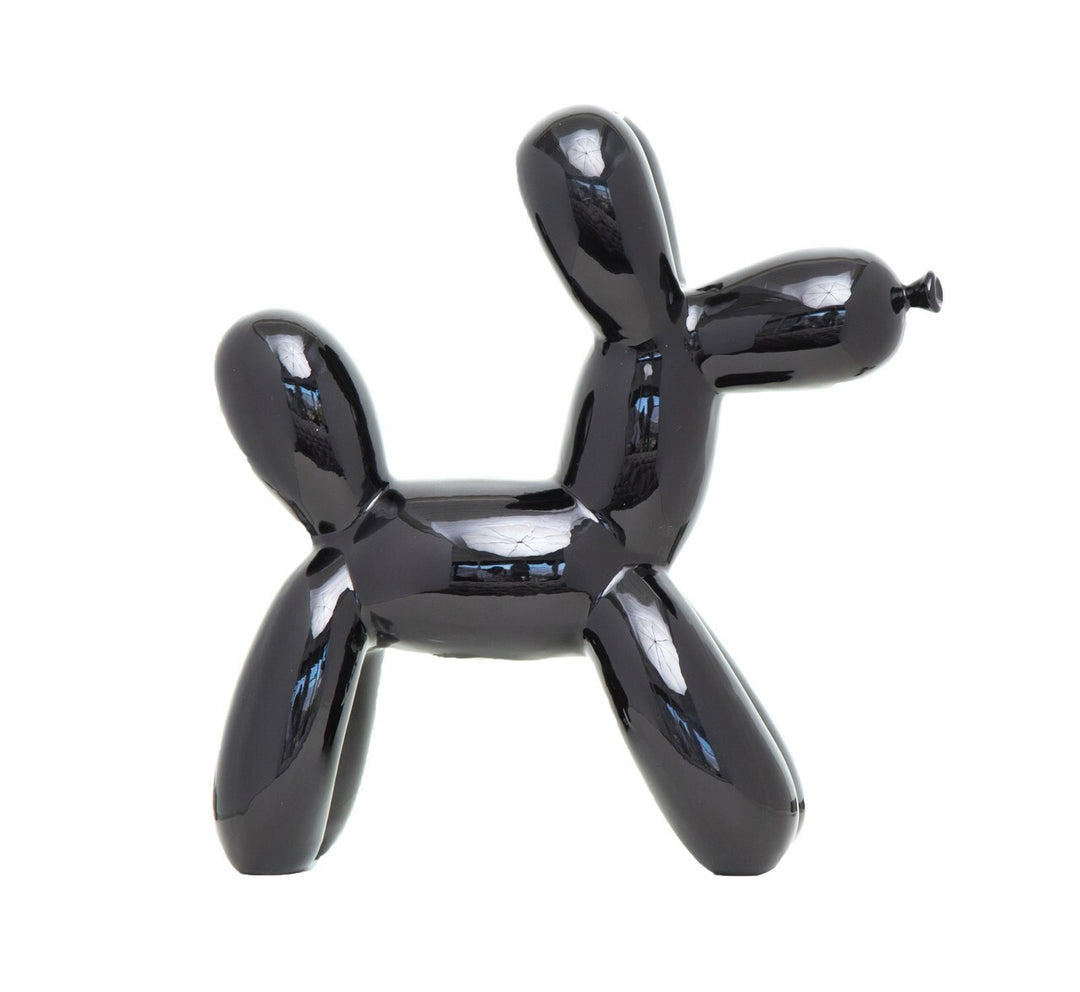 Ceramic Dog Bank - Black 12"