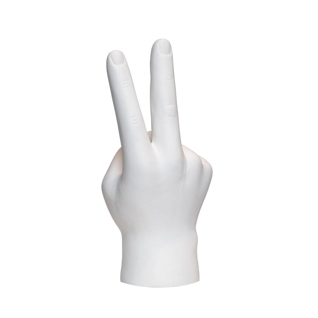 Backordered Until 2022 Peace Sign Tabletop 8" Tall - White - Just Fabulous Palm Springs