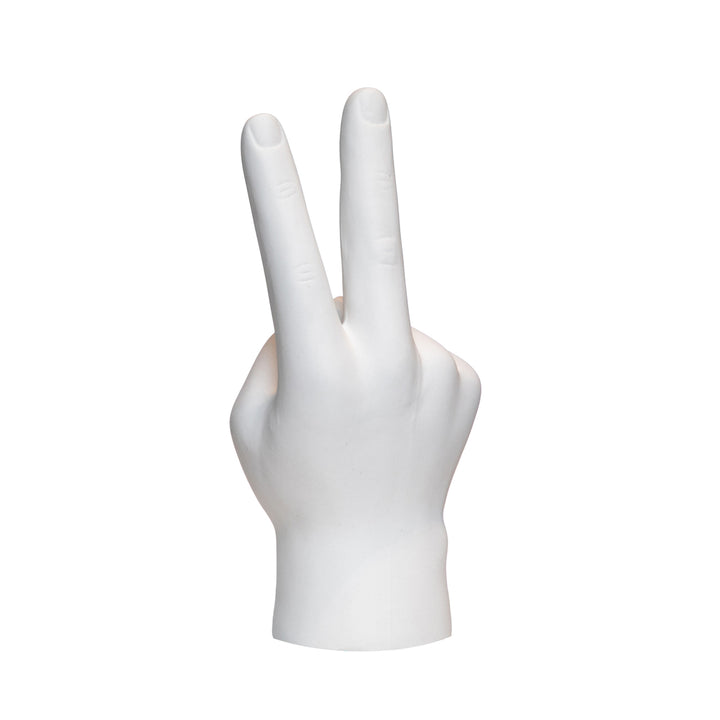 Backordered Until 2022 Peace Sign Tabletop 8" Tall - White - Just Fabulous Palm Springs