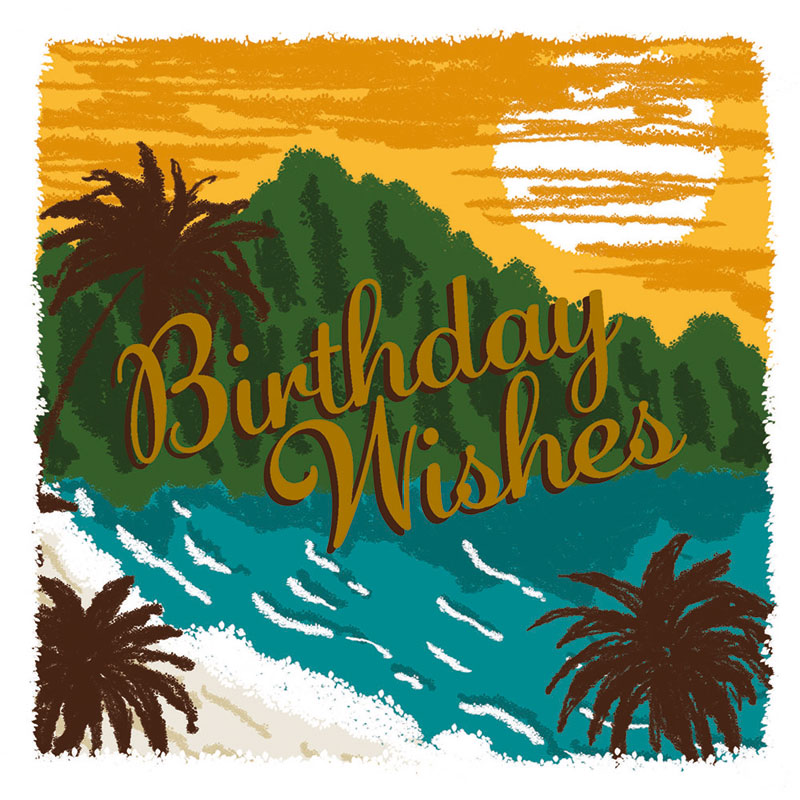 Sunset Wishes - Birthday Card