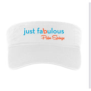 Just Fabulous Embroidered Visor - White - Just Fabulous Palm Springs