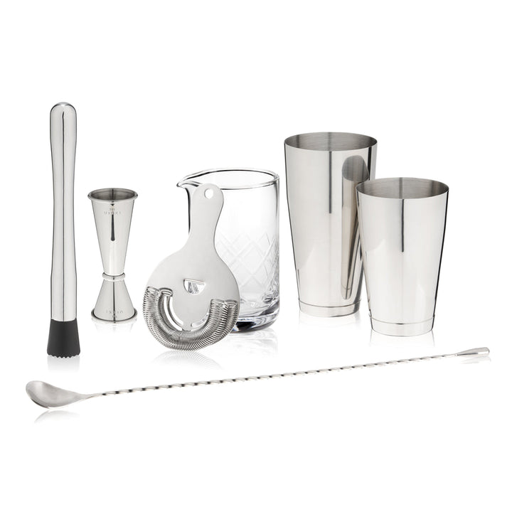 Silver 7 Piece Bar Essentials Set