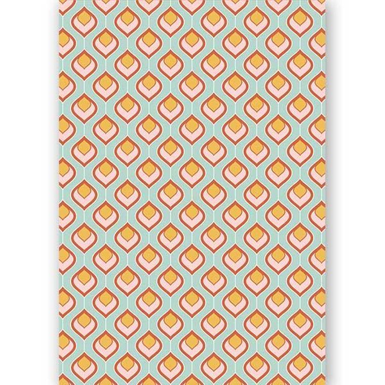 Mod Flame Aqua Gift Wrap
