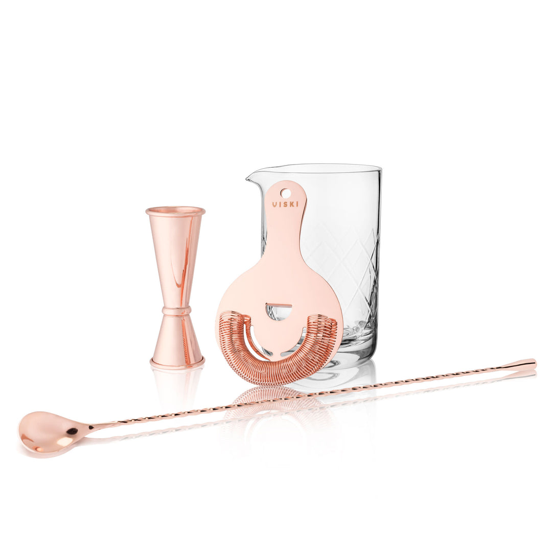 3 Piece Copper Mixologist Barware Gift Set