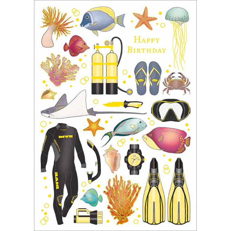 Snorkeling Birthday Card