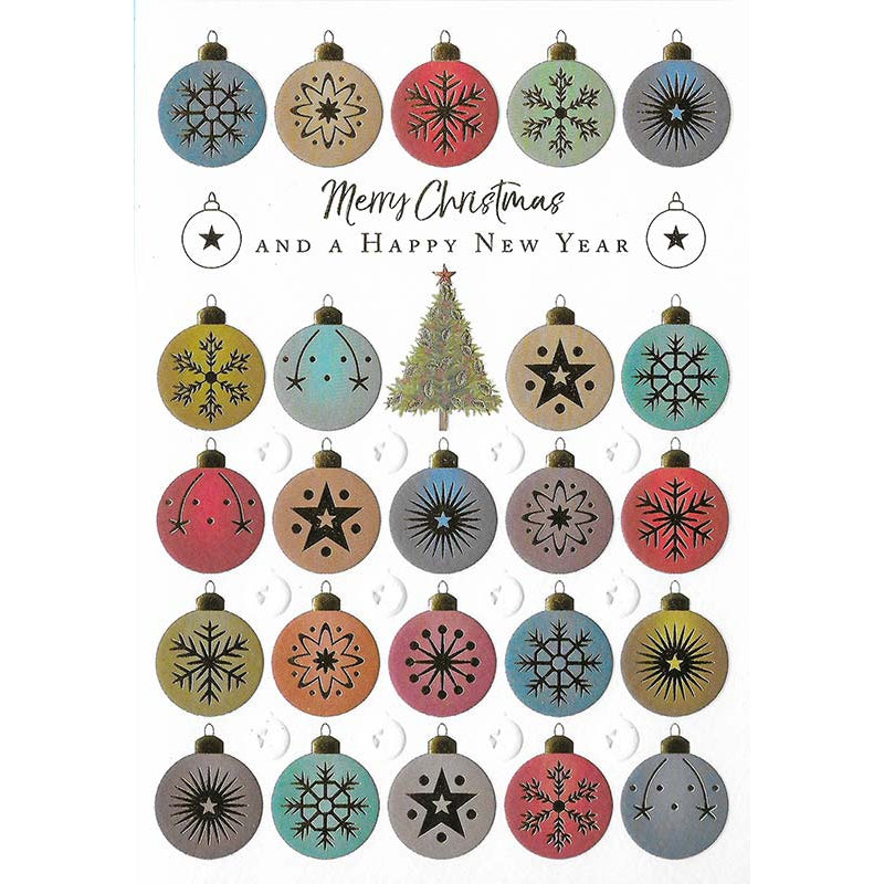 Blue Baubles Holiday Card