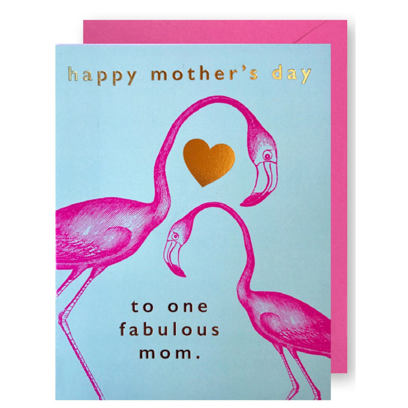 Mother's Day Flamingos Greeting Card