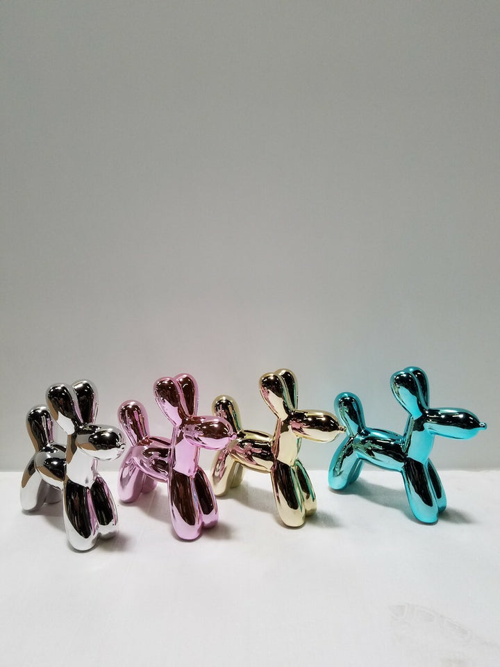 Mini Ceramic Dog Bank - Pink 7.5"