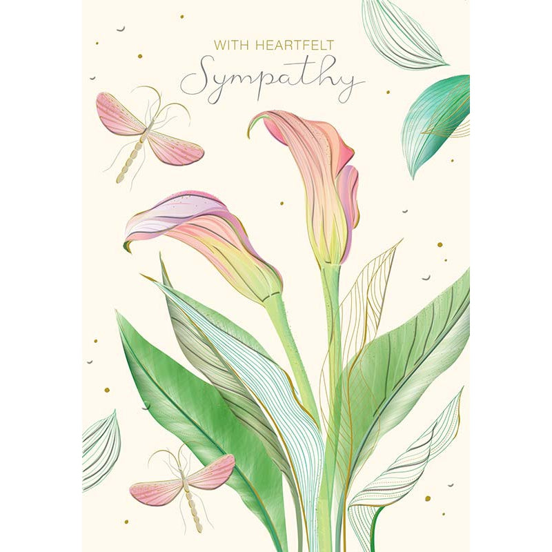 Lily Sympathy Greeting Card