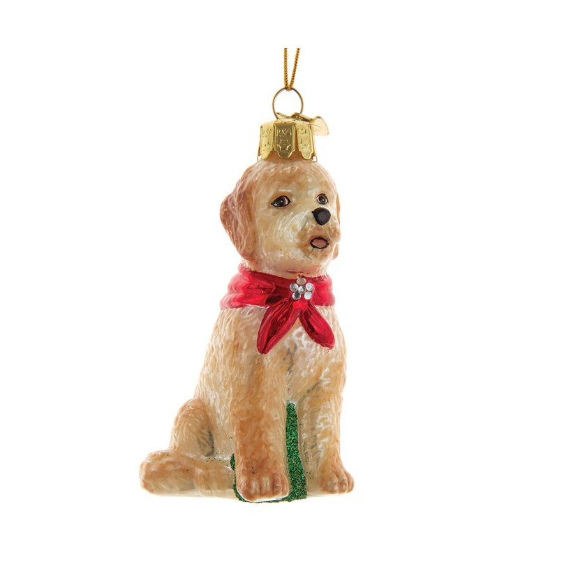 Goldendoodle Glass Ornament