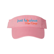Just Fabulous Embroidered Visor - Pink - Just Fabulous Palm Springs