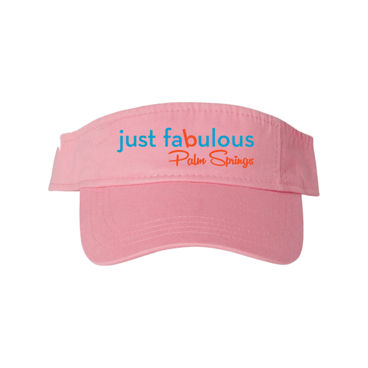 Just Fabulous Embroidered Visor - Pink - Just Fabulous Palm Springs