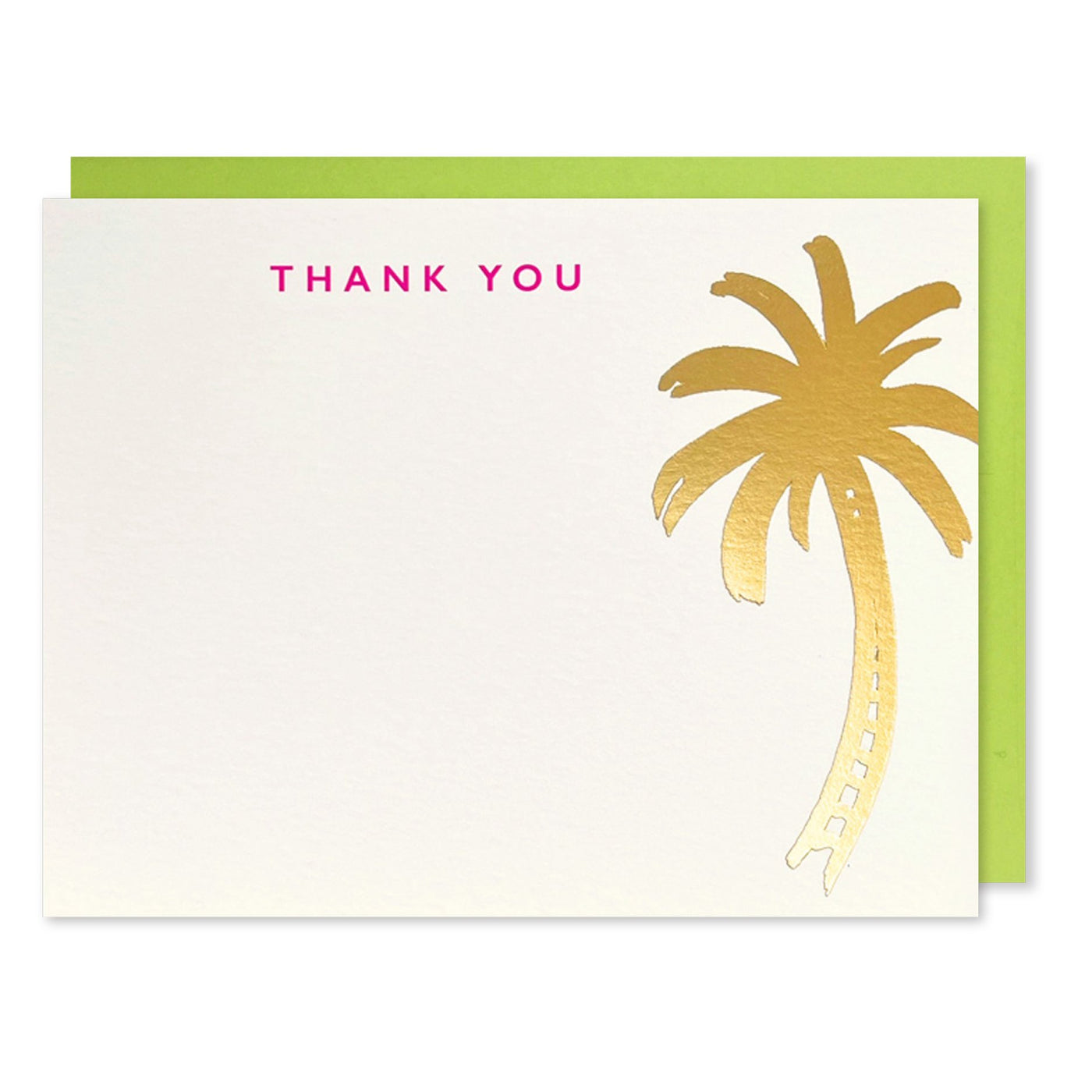 Perfect Notes Flat Card: Gold Palm Thank You Boxed Set of 8