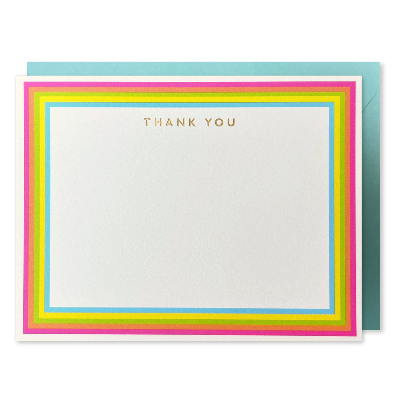 Perfect Notes Flat Card: Rainbow Thank You Boxed Set of 8